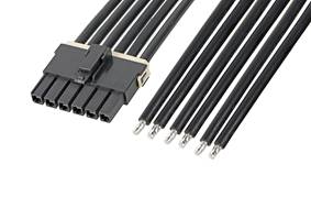 Off-the-Shelf Mega-Fit Single-Row Cable Assemblies