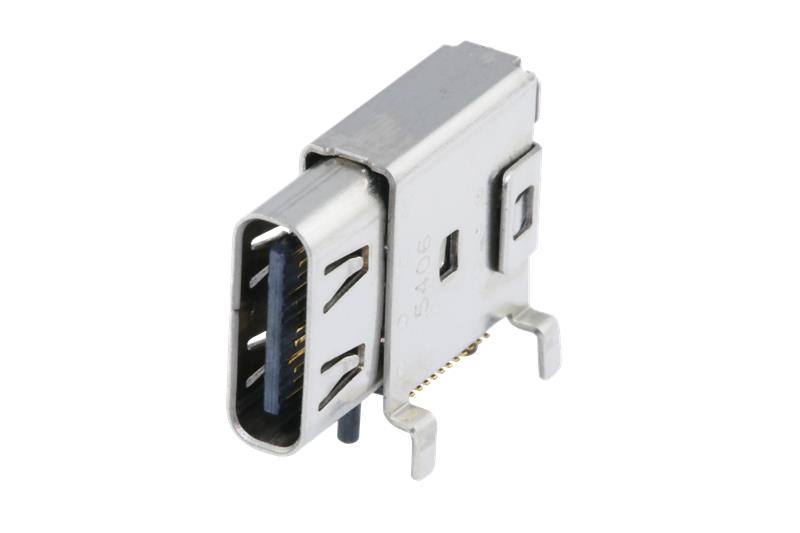 USB Type-C Port-On Connectors, Slim Upright